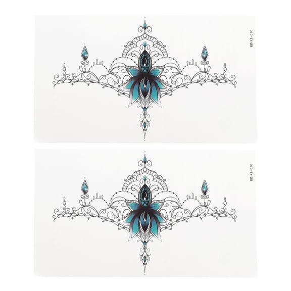 NOMADIC NOOK Realistic Collarbone Temporary Tatto 2 Pcs Blue