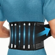 Glofit Back Brace for Men Lower BackBack Support Belt For WomenBreathable Lower Back Support Belt Pain Relief With 6 Stays for Heavy Lifting Herniated Disc, Sciatica, Scoliosis Size L
