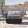 thumbnail image 2 of Real Flame Aegean 42" Rectangle Steel Propane or Natural Gas Fire Pit Table in Black, 2 of 9