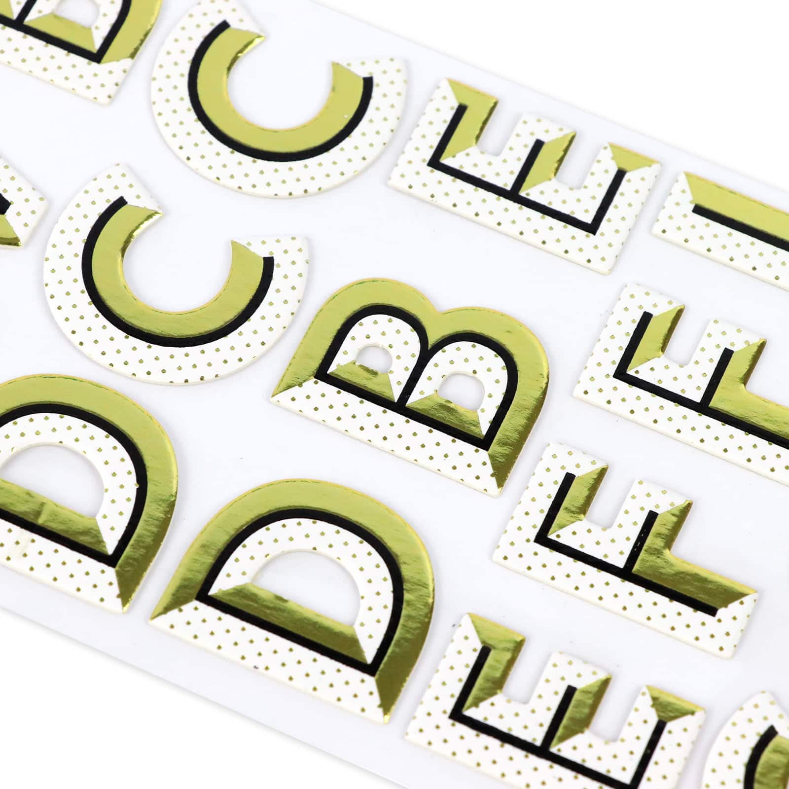 Recollections Gold Drop Shadow Alphabet Stickers, 12 Pack