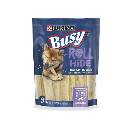 Purina Busy Rawhide Small/Medium Breed Dog Bones; Rollhide - 9 ct. (Best Dogs For Busy Singles)