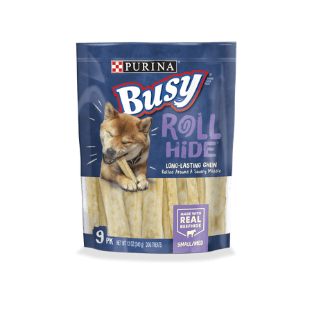 Purina Busy Rawhide Small/Medium Breed Dog Bones; Rollhide - 9 ct. (Best Rawhide Bones For Dogs)