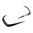 thumbnail image 3 of Car Front Bumper Frame Plate Left Right Bright Black, 3 of 9
