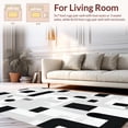 thumbnail image 2 of ODIKA 8'x10' Machine Washable Non-Slip Area Rug, Unique Black and Modern Abstract with Asymmetrical High Traffic Rug, Black, 138434, 2 of 7