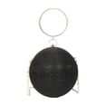 thumbnail image 1 of Black Rhinestone Round Ball Chain Crossbody Bag Spherical Evening Handbag For Women Wedding Party Prom Shoulder Purse, 1 of 6