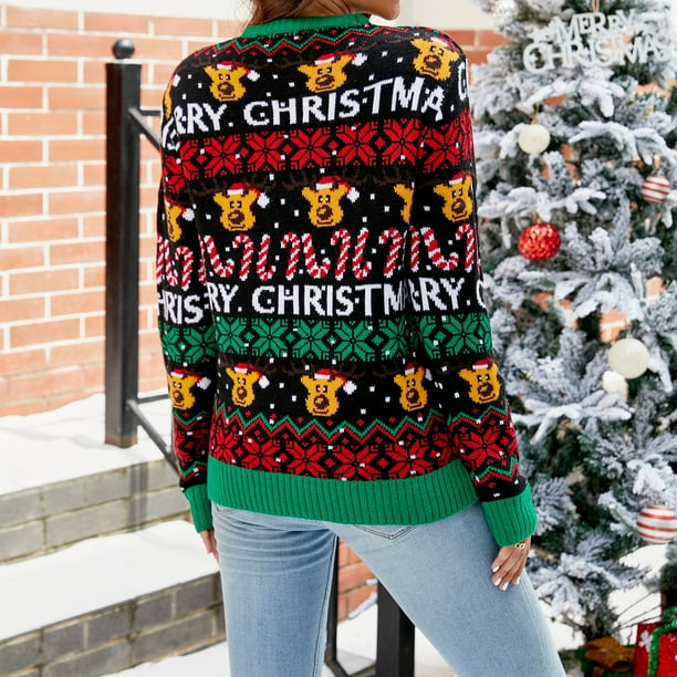 Ropa Jersey Navidad Sueter Verde Navideño Suéter Navideño Suéter