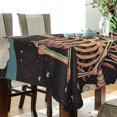 thumbnail image 5 of Yayeee Tablecloths 60" x 60" Rectangle Wrinkle Resistant Party Table Cover, Skeleton with Sun, 5 of 8