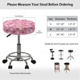thumbnail image 6 of FUIALDOLG Stretchy Round Bar Stool Seat Covers with Strawberry Daisy Pattern, 2 Pack Polyester Protector Cushion for Kitchen and Cafes, 6 of 6