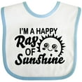 thumbnail image 3 of Inktastic Im a Happy Ray of Sunshine with Happy Sun Boys or Girls Baby Bib, 3 of 4