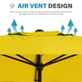 thumbnail image 3 of FUNDAZE 8' x 10' Rectangular Patio Umbrella w/ Crank, 8 Sturdy Ribs, Outdoor Shade for Chair Table Deck Garden Patio Poolside Balcony Backyard, Yellow, 3 of 6