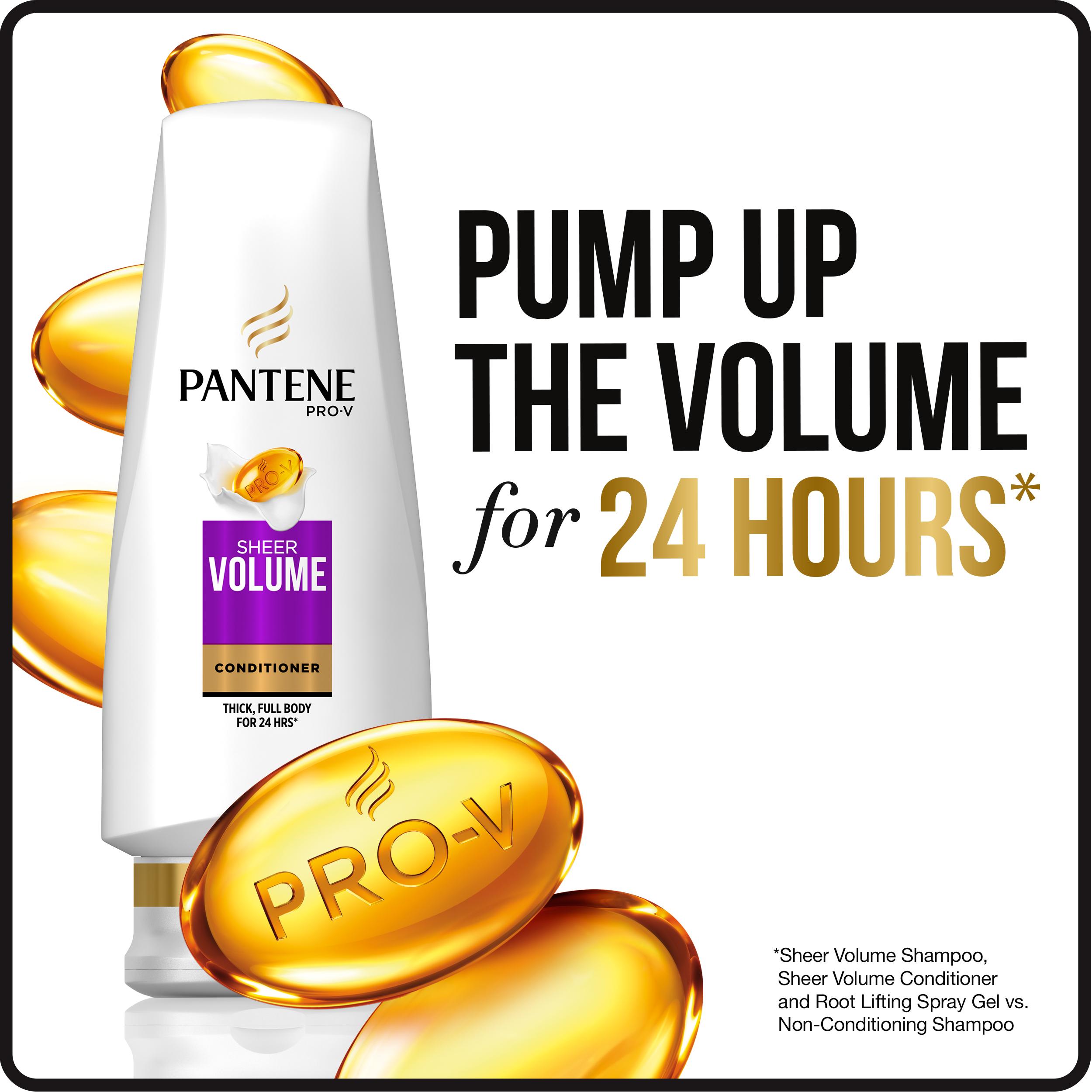 Pantene Pro-V Moisturizing nourishing Sheer Volume for Thin Hair Daily Conditioner, 28.9 fl oz - image 4 of 7