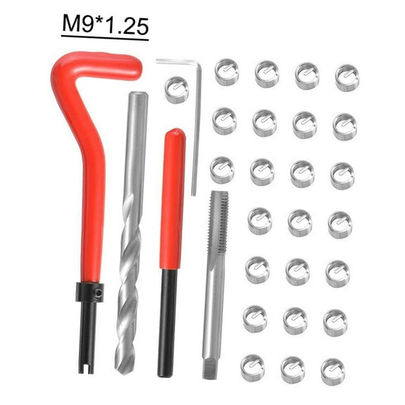Nishore Thread Tool,M11 Helicoil Car 30pcs Kit M7 M9 M11 Coil Tool Car Coil M4 M7 M4 M7 M9 M9*1.25 Ajzar Dsfen Kit Tool *0.5 M91.25