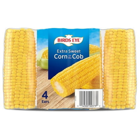 Birds Eye Extra Sweet Corn On The Cob, Frozen Vegetables, 4-Count