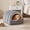 Gray, variant on LEVEO Cat Cave Bed with Tunnel Design,Caterpillar Shape Cat Cave Bed,Cat Cave Bed,Removable and Washable Winter Closed-Off Cat Bed, for Indoor Cats and Small Dogs(Gray,M)