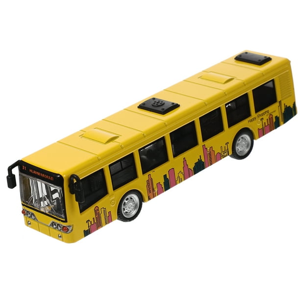 KAKOWELY Modelo de autobús urbano de simulación, autobús de tracción trasera, coche de juguete, vehículos de juguete para niños