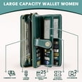 thumbnail image 3 of Kivdit Wallets for Women Genuine Leather Wallet Credit Card Holder with RFID Blocking Large Capacity, 3 of 8