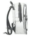 thumbnail image 5 of Clear Heavy Duty Waterproof Stadium Approved Backpack with Front Zipper Pocket for Traveling, Commuting, Recreation and Gym in Gray, 5 of 6
