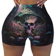 thumbnail image 2 of Uemuo Forest Mushroom Skull Pattern Women Workout Impact Shorts Scrunch Butt Lifting Gym Shorts Seamless Booty Biker Shorts-XX-Large, 2 of 8