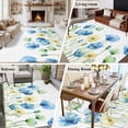 thumbnail image 5 of 8'x10' Area Rugs, Blue Yellow Spring Floral Indoor Outdoor Area Rug for Living Room Bedroom, Summer Botanical Flowers Washable Bathroom Rugs Kitchen Floor Carpet Mats Home Decor Aesthetic, 5 of 8