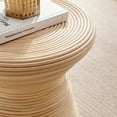 thumbnail image 4 of Tavi Hourglass Natural Rattan Round Side Table in Natural, 4 of 7