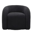 thumbnail image 4 of Boucle Swivel Barrel Chair, No Assembly Round Upholstered Armchair Accent Chair Single Sofa Chair for Living Room-Gray, 4 of 6