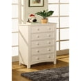 thumbnail image 2 of Bowery Hill Contemporary Solid Wood 5-Drawer Chest in White Finish, 2 of 5