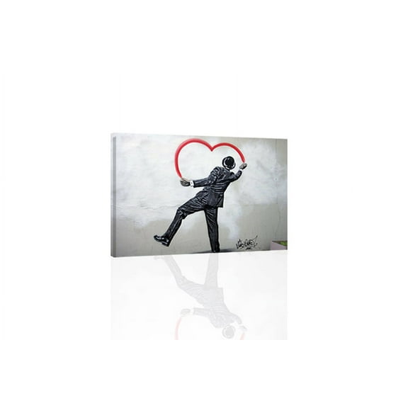 Graffiti Heart Banksy - CANVAS or PRINT WALL ART