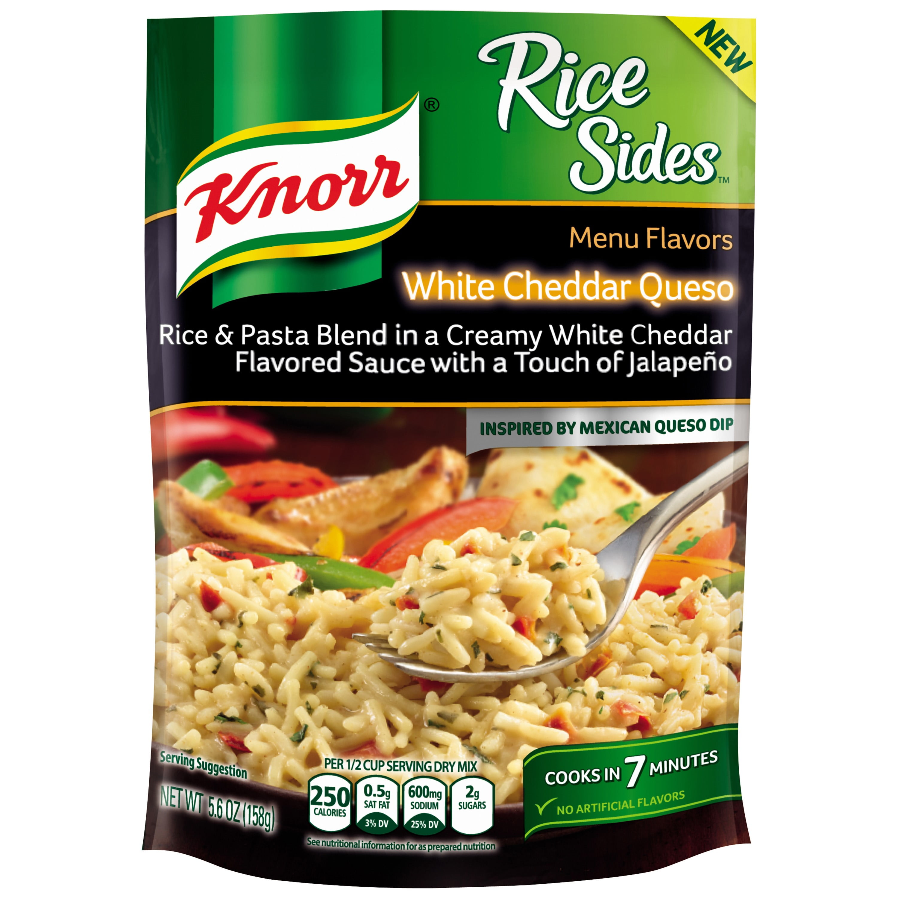 Knorr Menu Flavors White Cheddar Queso Rice Sides, 5.6 Oz by Unilever