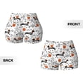 thumbnail image 4 of KLL Halloween Dachshund Pattern Workout Shorts for Women Scrunch Short Gym Yoga Running Sport Active Exercise Fitness Shorts, 4 of 8