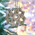 thumbnail image 1 of Xihbxyly Venta y Oferta Árbol de Navidad Pequeño Tejido a Mano con Forma de Copo de Nieve y Círculo Navideño, Colgante Pequeño para Colgar En La Pared, 1 of 6