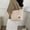 White, variant on Tote Bag, Stylish Outward Bag with Woven Texture, Spacious Handbag for Daily Essentials, Comfortable Travel Bag with Thick Rope Straps(White)