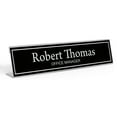 thumbnail image 1 of Printtoo Personalized Desk Name Plate Pretty Classy Black Custom Acrylic Office Desk Name Plate Accessory 2x10 Inches, 1 of 5