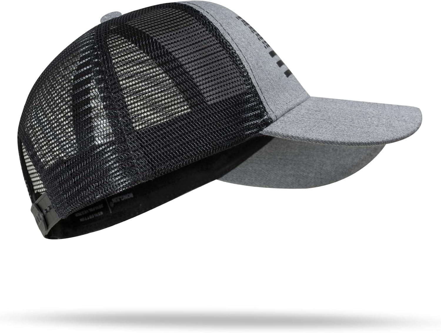 American Flag Trucker Hat - Adjustable Snapback, Mesh Back, Grey/Phantom Design, One Size