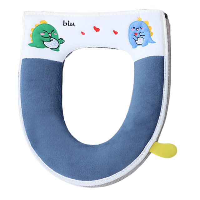 Rawiri-almohadilla de baño de dibujos animados, cubierta de inodoro para el hogar, impermeable, con cremallera, universal