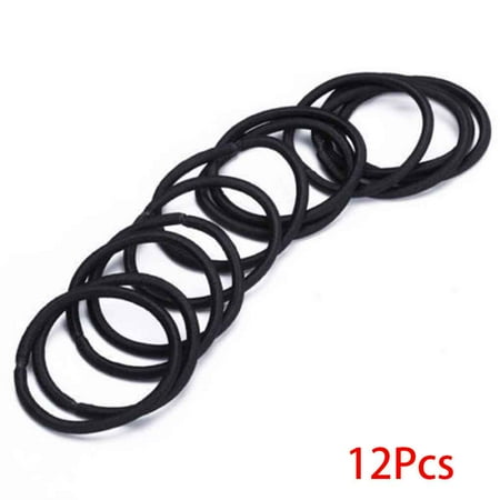 12pcs Women Elastic Hair Tie Band Rope Ring Ponytail Holder Nylon