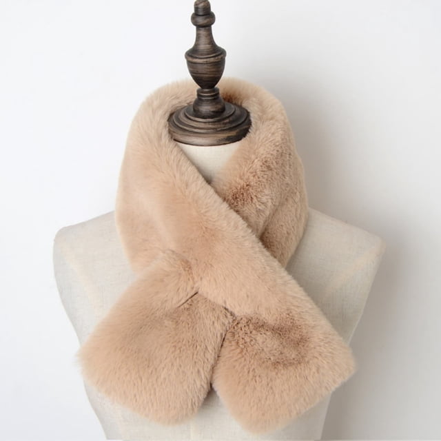 Faux Rabbit Fur Full PC Scarf Double Sided Thickened Warm Winter Accessories for Women