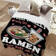 thumbnail image 2 of Ramen Blanket Anime Fleece Throws, Kawaii Gift for Girls Teen Loves Noodles Bubble Tea 50x60 Inches Super Soft Lightweight Flannel Blankets, Suitable for All-Season and Bed Sofa, 2 of 6