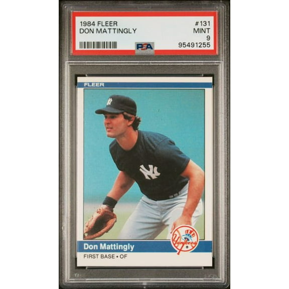 Graded 1984 Fleer Don Mattingly #131 Rookie RC Baseball Card PSA 9 Mint