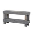 thumbnail image 1 of del Hutson Designs Classic Solid Pine Wood End Table Bench, Gray, 1 of 5