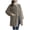 #153-Coffee, variant on Luxurious Faux Wool Mid-Length Coat with Textured Finish for Women