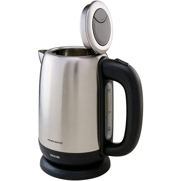 Ovente Electric Hot Water Stainless Steel Kettle 1.7 Liter with Easy