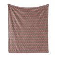 thumbnail image 1 of Vegetable Soft Flannel Fleece Throw Blanket, Hand Drawn Turnip Pattern Horizontally Aligned Root Vegetables, Cozy Plush for Indoor and Outdoor Use, 50" x 60", Warm Taupe Green, by Ambesonne, 1 of 6