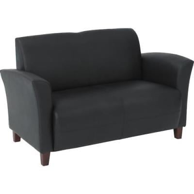Breeze Loveseat - OSP Furniture Breeze - Black Eco Leather Loveseat