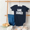 thumbnail image 4 of Game Changer First Time Parents Funny Romper Boys or Girls Infant Baby Brisco Brands 18M, 4 of 6