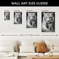 thumbnail image 7 of WFSposter Black and White Tiger Canvas Wall Art Tiger Mom with Cub Picture Wild Animal Painting Modern Artwork for Home Decor, 7 of 7