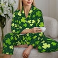 thumbnail image 6 of Sikiie Happy St. Patrick's day Women's Long-Sleeve Shirt and Full-Length Bottom Pajama Set (s-xxl)-XX-Large, 6 of 7