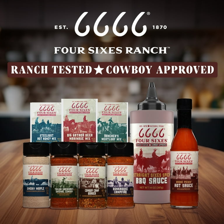 Four Sixes Texas Style Chuck Wagon Chili Mix 1.25oz Pack with Hint