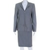 Pre-owned|Escada Womens Zip Up Wool Blazer Jacket Skirt Suit Gray Size EUR 40