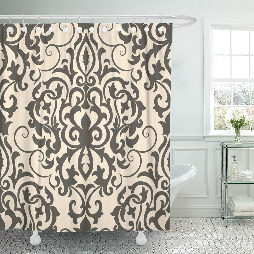 PKNMT Brown Swirl Damask Elegant Luxury for and Victorian Antique