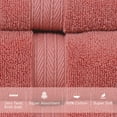 thumbnail image 3 of Home Weavers Elegance Essentials 550GSM 100% Cotton Zero Twist Super Absorbent Bath Towel Set (2 Bath Towel, 2 Hand Towel) - (Set of 4), Coral, 3 of 5